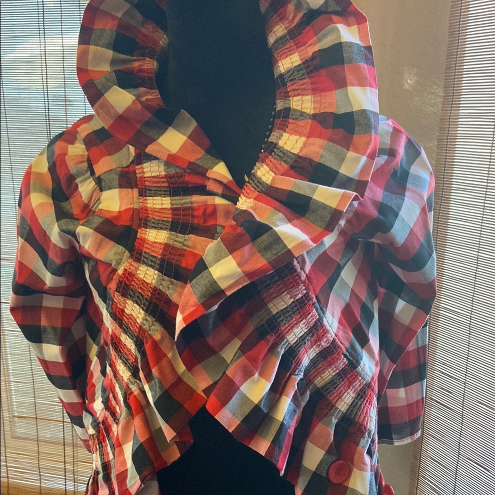 Plaid Ruffled Jacket